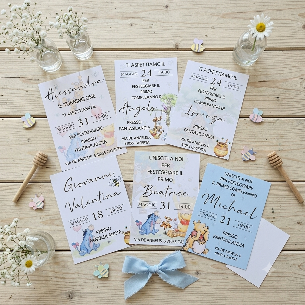 Inviti compleanno Winnie the pooh