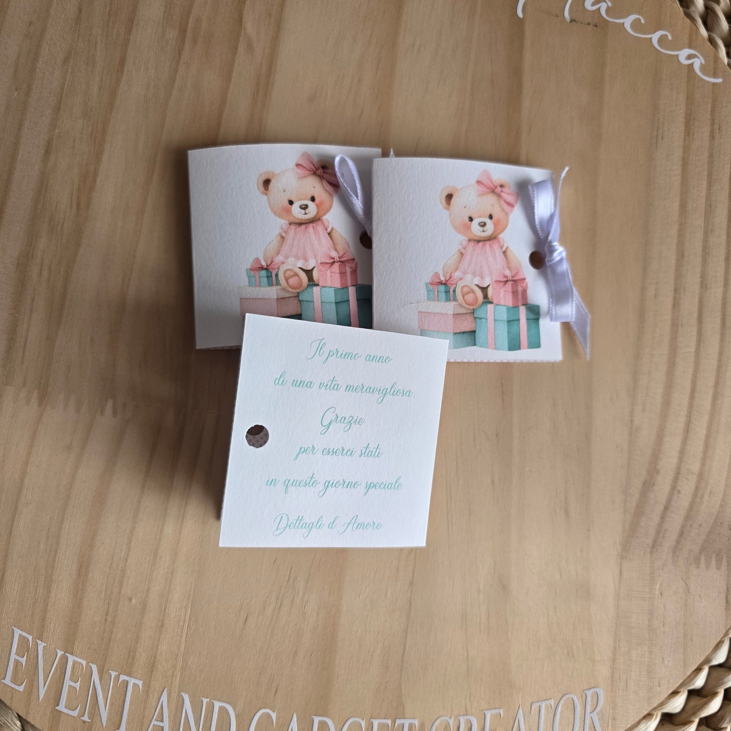 Card a libretto con cioccolatino