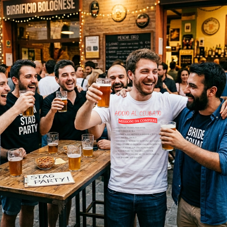Tshirt addio al celibato Missioni da compiere
