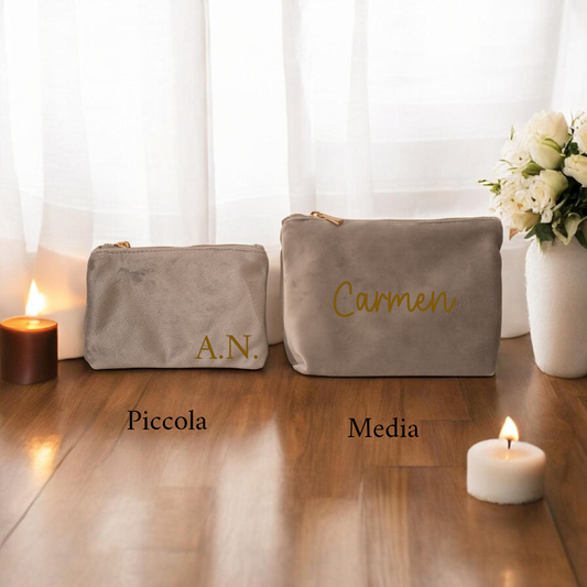 Pochette velluto personalizzata