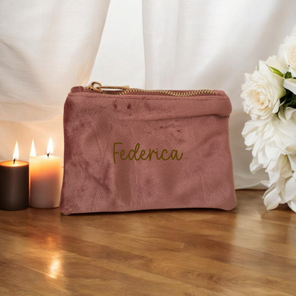 Pochette velluto personalizzata